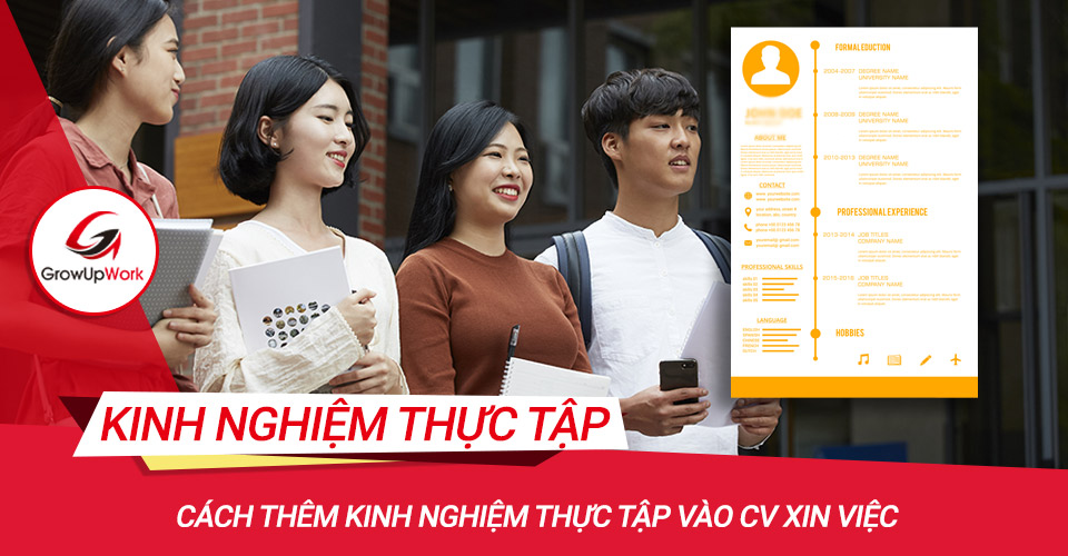 Cách thêm kinh nghiệm thực tập vào CV xin việc